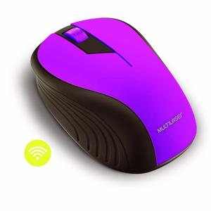 MOUSE SEM FIO 2.4GHZ PRETO E ROSA USB - MO214