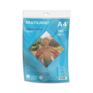Papel Fotográfico Glossy A4 180g 50 folhas - PE031
