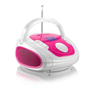 Caixa De Som Multilaser Boombox Bluetooth Som 5 Em 1 Rosa E Branca - SP187