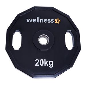 Anilha Olímpica Poliuretano 12 Faces De 20 KG Wellness - WK018