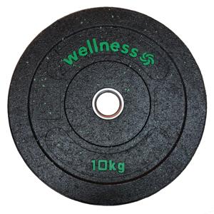 Anilha Olímpica Borracha Verde New Bumper Plate 10kg Wellness - WK007