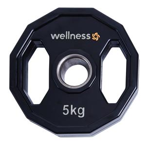 Anilha Olímpica Poliuretano 12 Faces De 5,00 Kg Wellness – WK019
