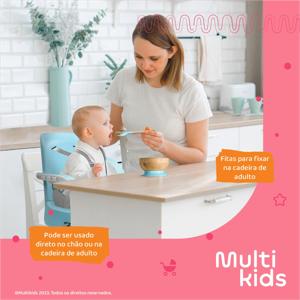 Assento Elevatório para Refeição Lollipop Multikids Cinza - BB475