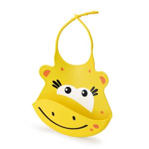 Babador de Silicone Silybib Girafa Amarelo +6m Multikids Baby - BB043  