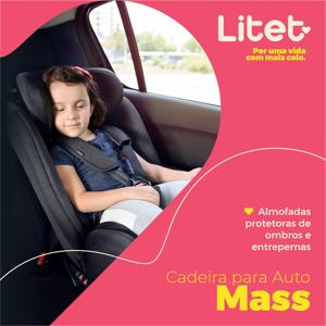 Cadeirinha infantil para carro 0-36kgs Litet Mass Cinza - BB457