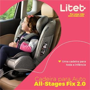 Cadeira para Auto 0-36Kg Isofix All Stages Fix 2.0 Cinza Litet - BB452