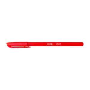 Caneta Esferográfica Ponta Média 1,0mm c/ 50 Unidades Vermelho Keep - EI092