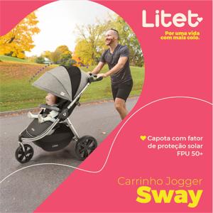 Carrinho Jogger Sway Três Rodas 0-15kgs Preto Litet - BB372