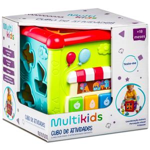 Cubo de Atividades com Som e 11 Blocos Multikids Baby - BR1241