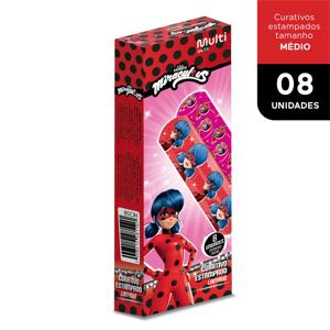 Curativo Estampado Lady Bug com 8 Un Miraculous - HC358