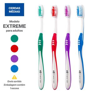 Escova de Dente Extreme Clear Up com 1 Unidade (Cores Sortidas) Multi Saúde - HC585