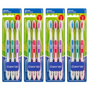Escova de Dente Extreme Clear Up com 3 Unidades (Cores Sortidas) Multi Saúde - HC586