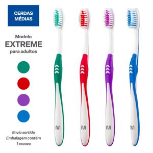 Escova de Dente Extreme Clear Up com 3 Unidades (Cores Sortidas) Multi Saúde - HC586
