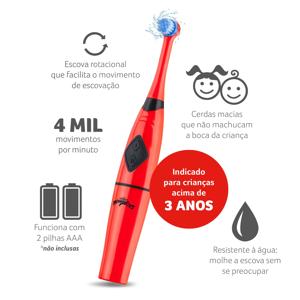 Escova Dental Infantil Elétrica Rotacional Lady Bug Miraculous - Multi Saúde  - HC428
