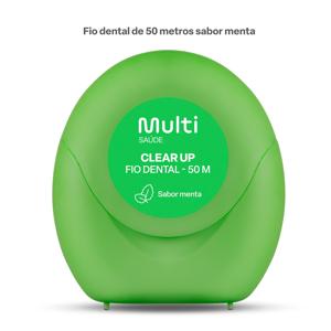 Fio Dental 50 metros - Menta Clear Up - Multi Saúde - HC597