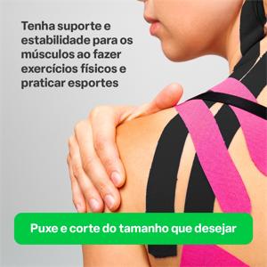 Fita Kinésio Muscle Fix 5x500cm Rolo Preto Multi Saúde - HC040