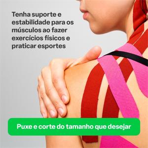 Fita Kinésio Rolo 5cmx5m Vermelha Multi Saúde - HC043