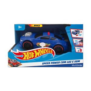 Hot Wheels Carro Speed Power Azul com Luz e Som Multikids - BR1821