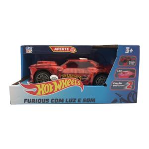 Hot Wheels Carros Furious Vermelho com Luz e Som Multikids - BR1825