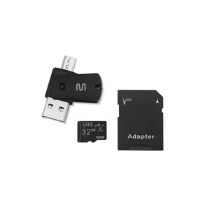Kit 4 em 1 Cartão de Memória , Adaptador USB Dual Drive e Adaptador SD 32GB Multi - MC151