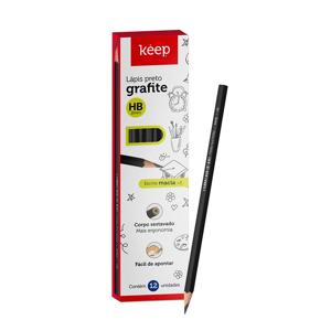 Lapis Preto HB s/ Borracha Caixa c/ 12 Unidades Keep - EI100