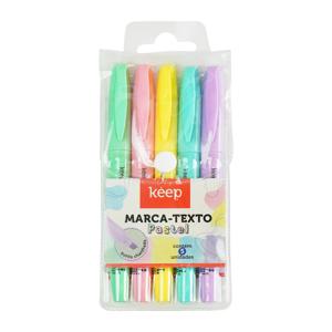 Marca Texto 5 Cores Pastel Keep - MR070