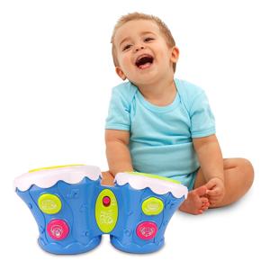 Meu Primeiro Tamborzinho Azul com Luz e Som Multikids Baby - BR1242