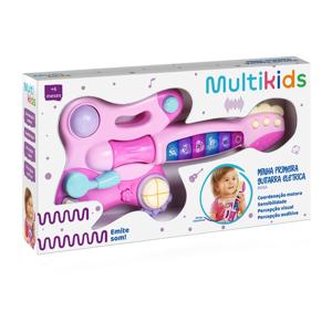 Minha Primeira Guitarra Elétrica Rosa Multikids - BR1091