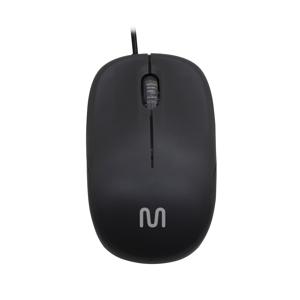 Mouse Com Fio Mid 1200dpi Conexão Usb 3 Botões Textura Fosca Preto Multi (Multilaser) - MO255