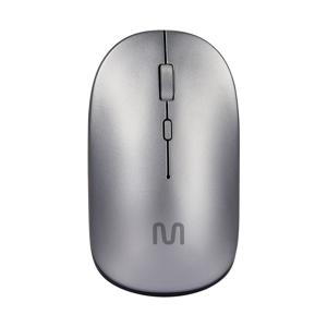 Mouse Sem Fio Slim Profissional Clique Silencioso Bluetooth 1600DPI Cinza Multi – MO332