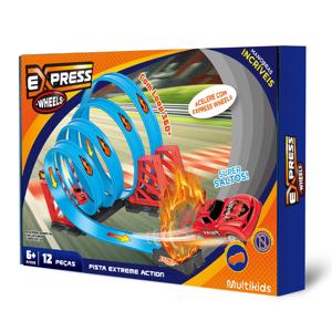 Pista de Corrida Extreme Action com 4 Loop e Carrinho Multikids - BR1019