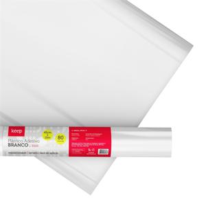 Plástico Adesivo Branco 0.08mm PVC 45cm x 10m Keep - EI163