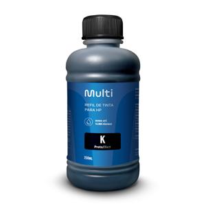 Refil de Tinta para Cartucho Impressoras HP 250ml Preto Multi - RF009