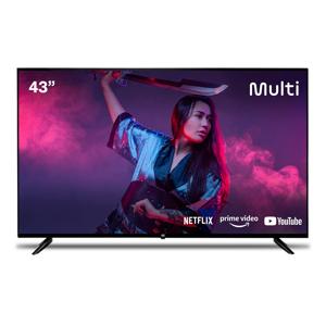 Smart Tela DLED 43' Full HD Multi Android 3 HDMI 2 USB Wi-Fi - TL046