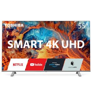 Smart Tela DLED 55" 4K Toshiba 55C350KB VIDAA 3 HDMI 2 USB Wi-Fi - TB005