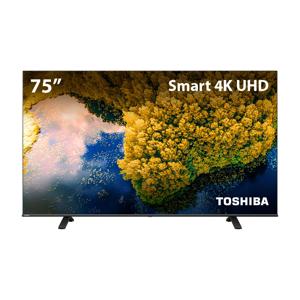 Smart TV DLED 75" 4K Toshiba 75C350L Comando de Voz e Espelhamento de Tela VIDAA 3 HDMI 2 USB Wi-Fi - TB009M