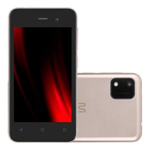 Smartphone Multilaser E Lite 2 3G 32GB Wi-Fi Tela 4 pol. Dual Chip 1GB RAM Android 10 (Go edition) Processador Quad Core - Dourado - P9147