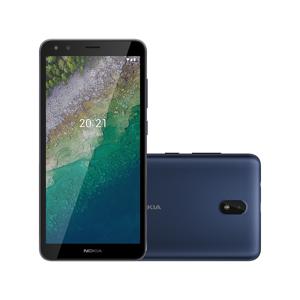 Smartphone Nokia C01 Plus 4G 32GB Tela HD+ 5.45 pol 1GB RAM Câm 5MP c/ flash+Selfie 5MP c/ flash Android 11 - NK040
