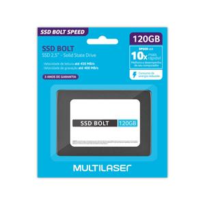 SSD Multilaser , 2.5 POL , SATA , 120GB , Bolt , Gravação até 400 MB/S - SS120