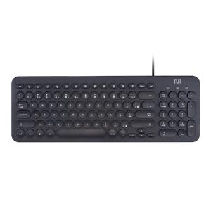 Teclado Com Fio Compact Multimídia Cabo de 130cm Teclas Redondas USB Preto Multi (Multilaser) - TC234