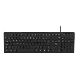 Teclado Com Fio Multimídia Cabo de 180cm Teclas Redondas USB Preto Multi (Multilaser) - TC294