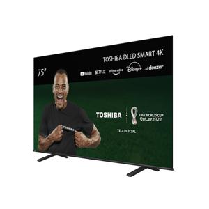 Smart TV DLED 75&#34; 4K Toshiba 75C350L Comando de Voz e Espelhamento de Tela VIDAA 3 HDMI 2 USB Wi-Fi - TB009M
