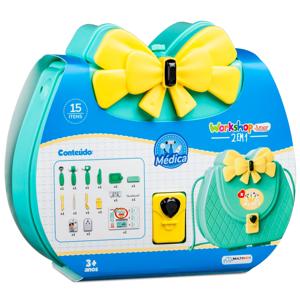 Workshop Jr 2 em 1 Bolsa Fashion Médica com 15 Acessórios Multikids - BR1682
