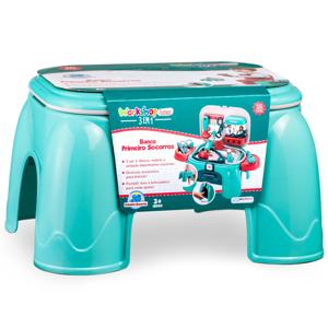 Workshop Jr. Banco 3 em 1 Maleta Médico 15 Peças Multikids - BR1665