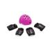 KIT DE PROTECAO INFANTIL PRETO/ROSA - CAPACETE G / KIT M - IDADE +7 - ES185