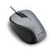 MOUSE EMBORRACHADO CINZA E PRETO COM FIO USB - MO225