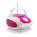 Caixa De Som Multilaser Boombox Bluetooth Som 5 Em 1 Rosa E Branca - SP187