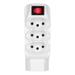 Adaptador L De Energia Novo Padrão 4 Tomadas Multi - WI246