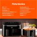Air Fryer 8L Preta c/ 2 Gavetas 2500w-220v Multi - GO220