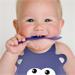 Babador de Silicone Silybib Hipopótamo Roxo +6m Multikids Baby - BB044